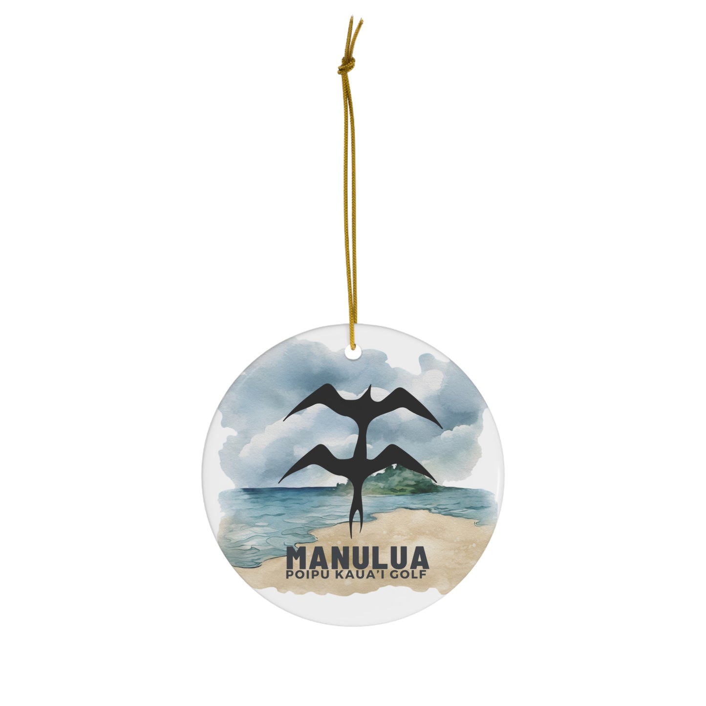 Ceramic Manulua Poipu Golf Ornament