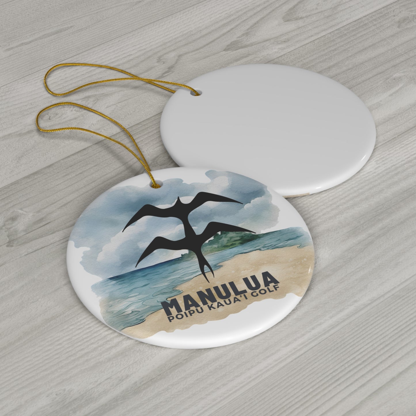 Ceramic Manulua Poipu Golf Ornament